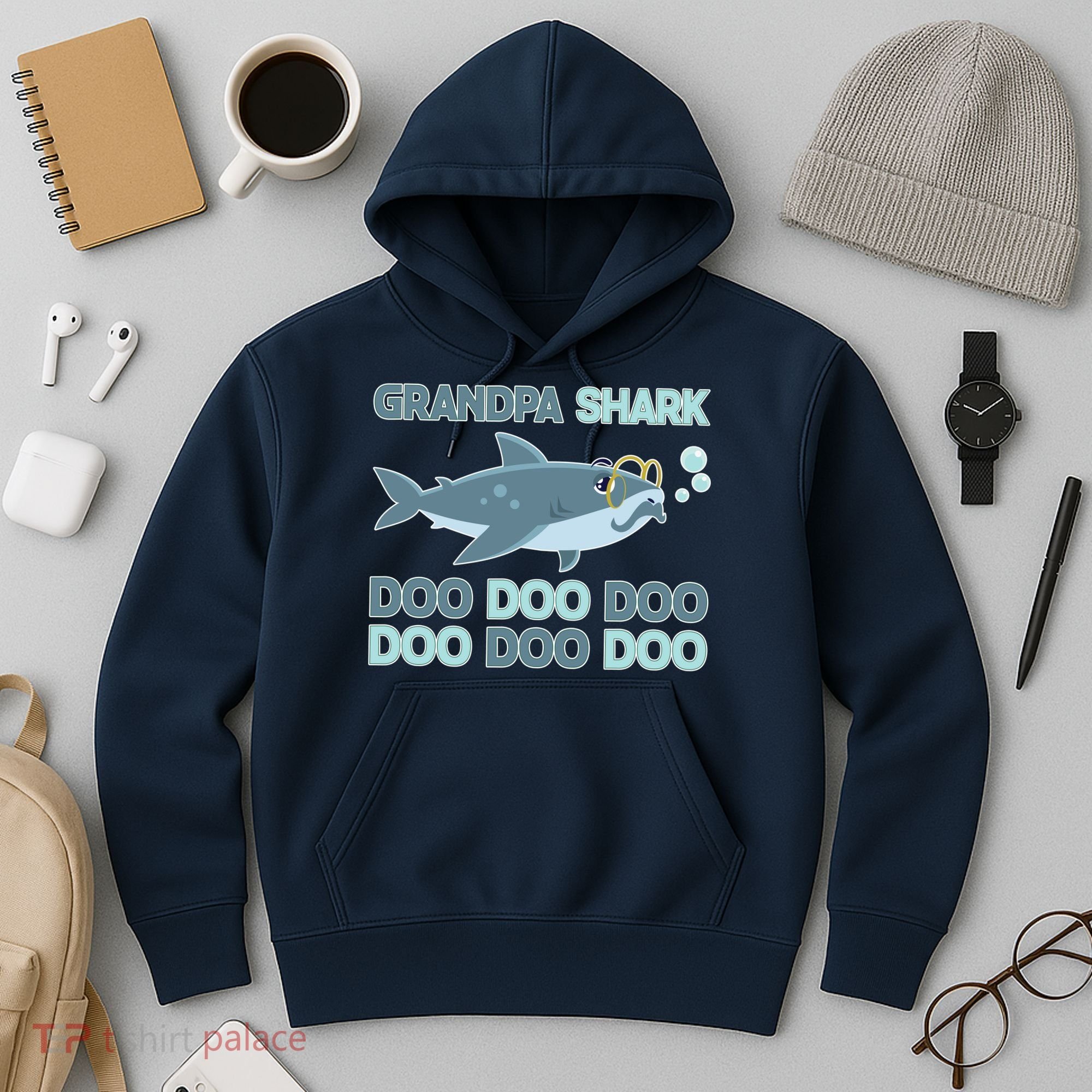 Grandpa Shark Doo Doo Doo Hoodie
