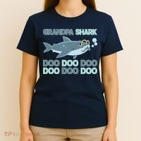 Grandpa Shark Doo Doo Doo T-Shirt thumb 4