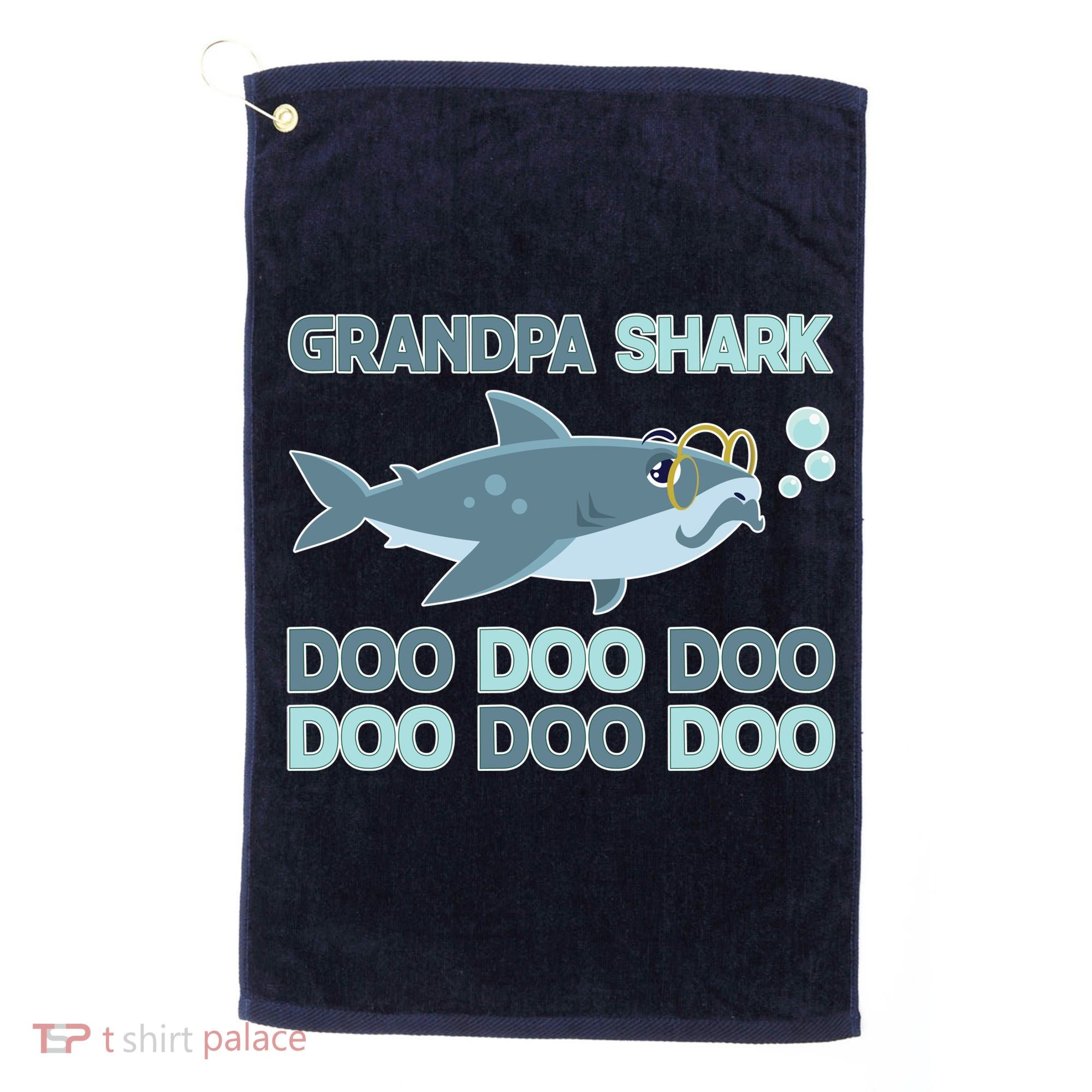 Grandpa Shark Doo Doo Doo Golf Towel