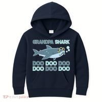 Grandpa Shark Doo Doo Doo Kids Hoodie thumb 0