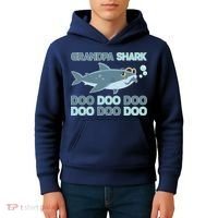 Grandpa Shark Doo Doo Doo Kids Hoodie thumb 4