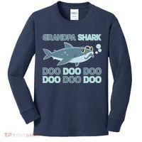 Grandpa Shark Doo Doo Doo Kids Long Sleeve Shirt thumb 0