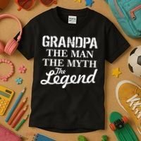 Grandpa The Man Myth Legend Kids T-Shirt thumb 3