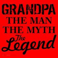 Grandpa The Man Myth Legend Santa Hat thumb 1