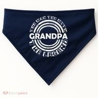 Grandpa The Man Myth The Legend Funny USA-Made Doggie Bandana thumb 0