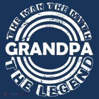 Grandpa The Man Myth The Legend Funny Button thumb 1