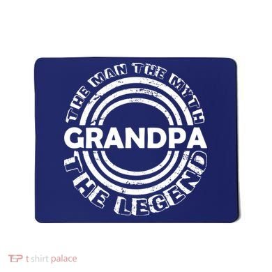 Grandpa The Man Myth The Legend Funny Mousepad