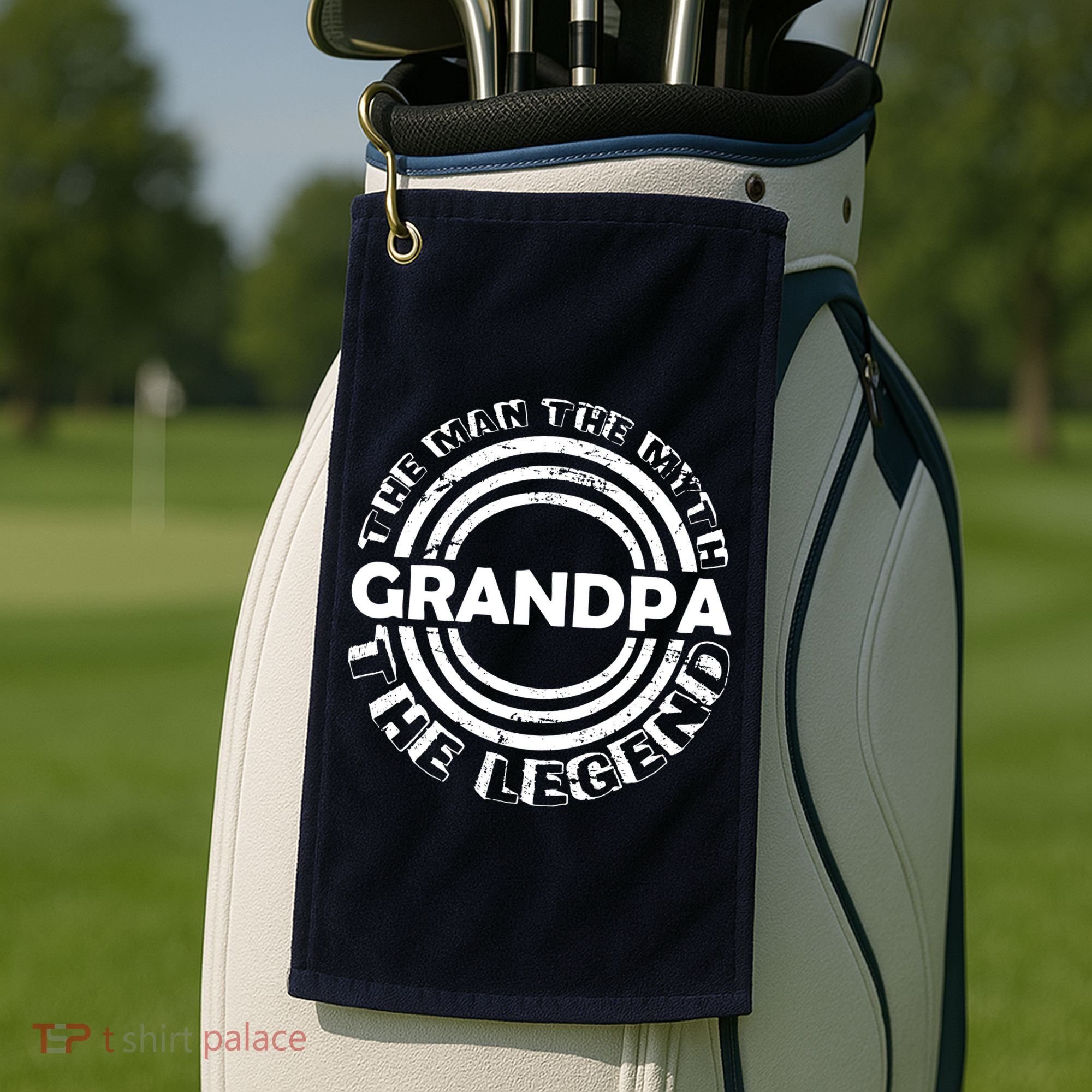 Grandpa The Man Myth The Legend Funny Golf Towel