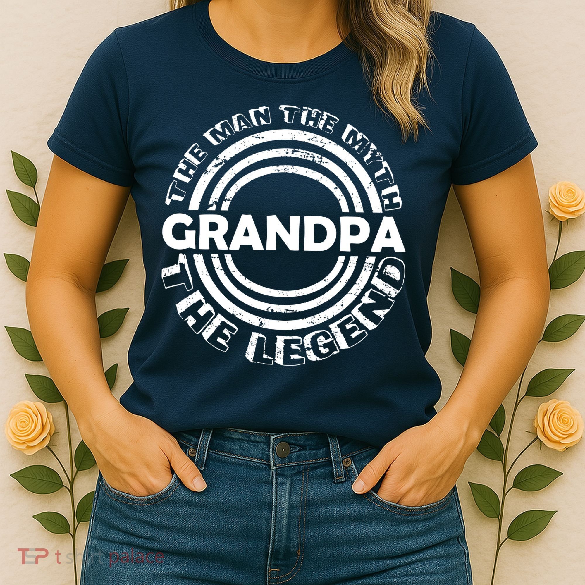 Grandpa The Man Myth The Legend Funny Women's T-Shirt