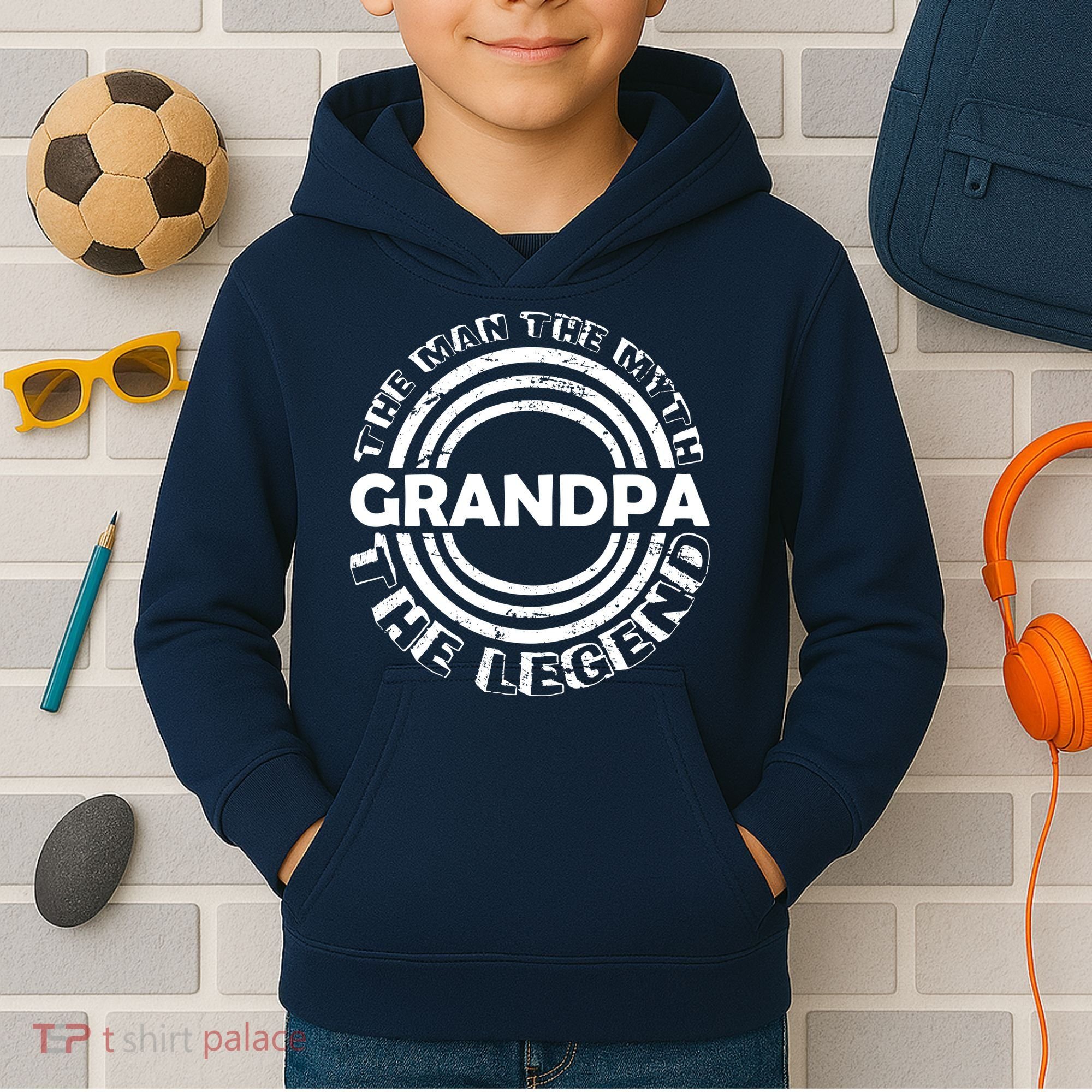 Grandpa The Man Myth The Legend Funny Kids Hoodie