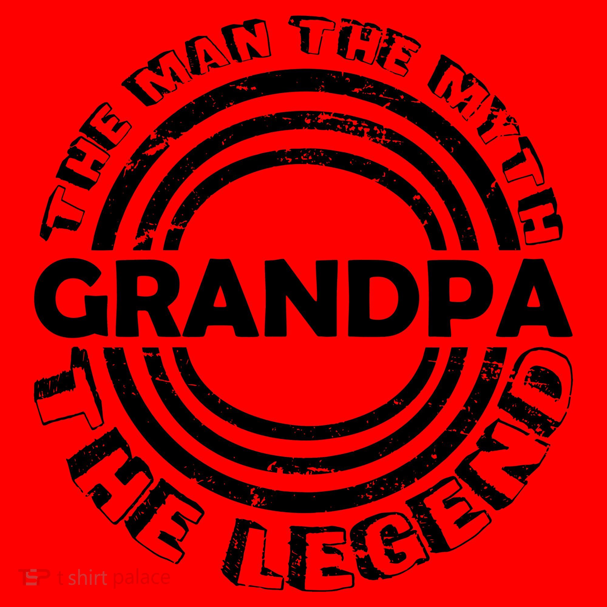 Grandpa The Man Myth The Legend Funny Santa Hat