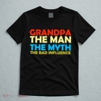 Grandpa The Man The Myth The Bad Influence T-Shirt thumb 5