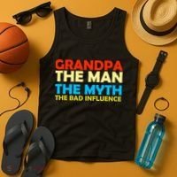 Grandpa The Man The Myth The Bad Influence Tank Top thumb 4