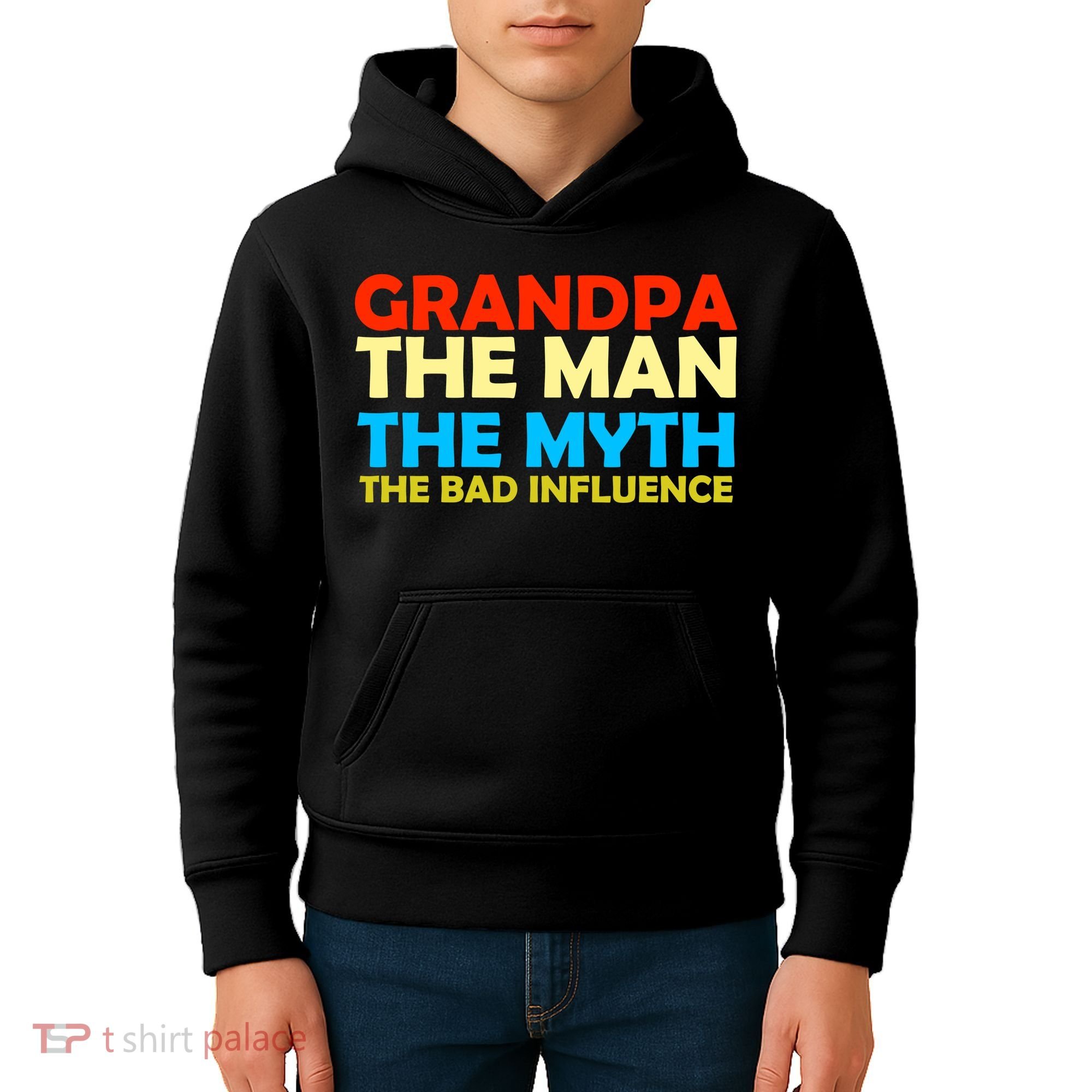 Grandpa The Man The Myth The Bad Influence Kids Hoodie