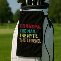 Grandpa The Man The Myth The Legend  Golf Towel thumb 2