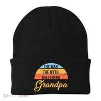 Grandpa The Man The Myth The Legend Saying Beanie thumb 0