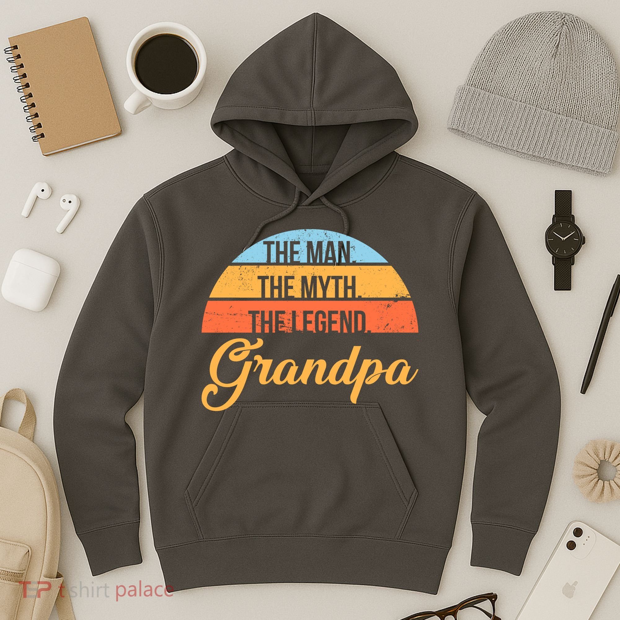 Grandpa The Man The Myth The Legend Saying Hoodie