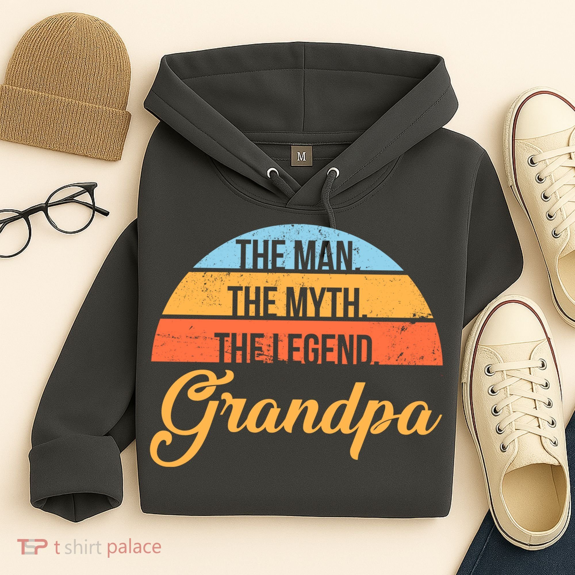 Grandpa The Man The Myth The Legend Saying Hoodie