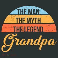 Grandpa The Man The Myth The Legend Saying T-Shirt thumb 7