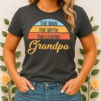 Grandpa The Man The Myth The Legend Saying Women's T-Shirt thumb 2