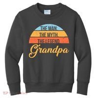 Grandpa The Man The Myth The Legend Saying Kids Sweatshirt thumb 0