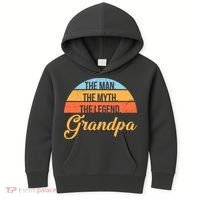 Grandpa The Man The Myth The Legend Saying Kids Hoodie thumb 0