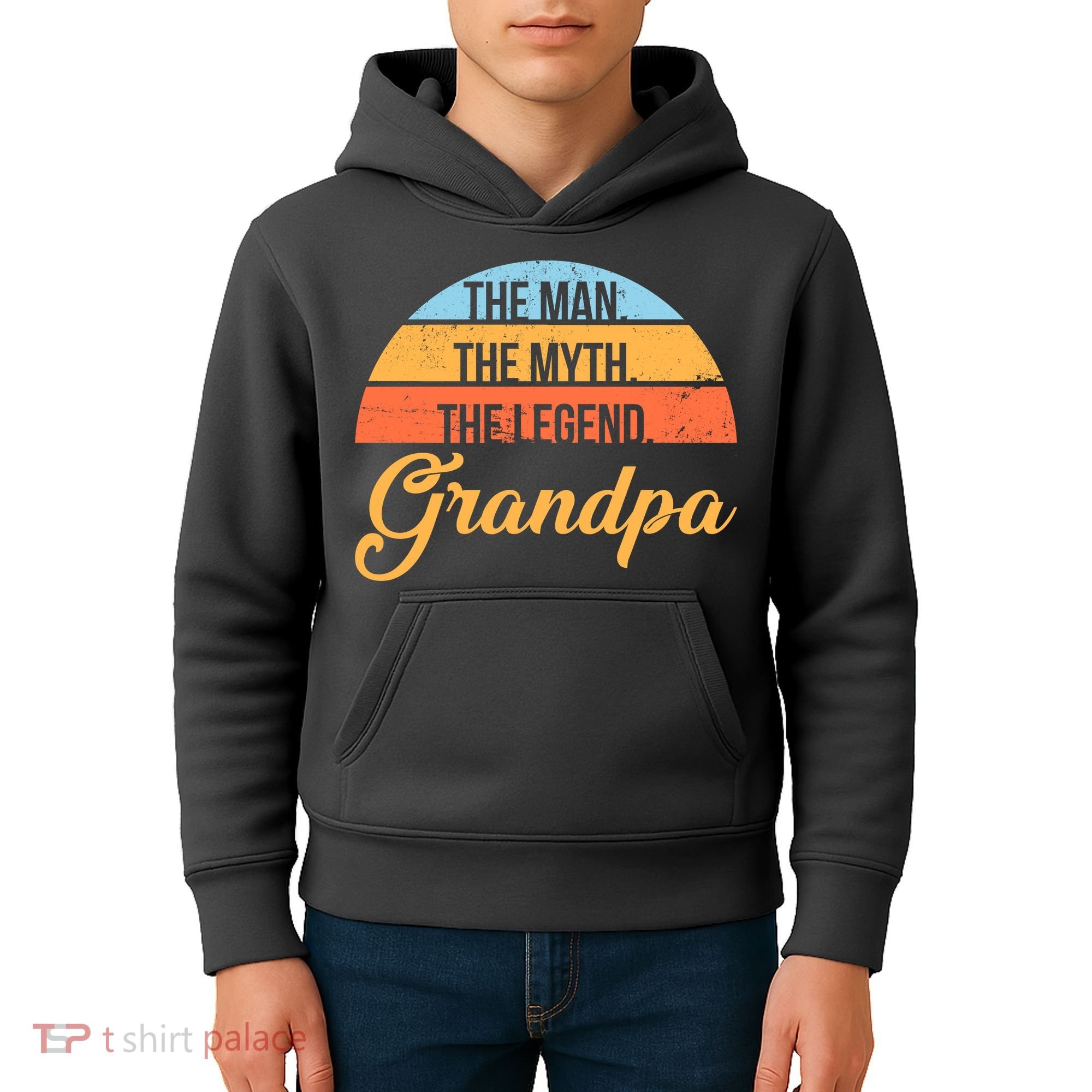 Grandpa The Man The Myth The Legend Saying Kids Hoodie