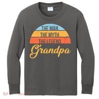 Grandpa The Man The Myth The Legend Saying Kids Long Sleeve Shirt thumb 0