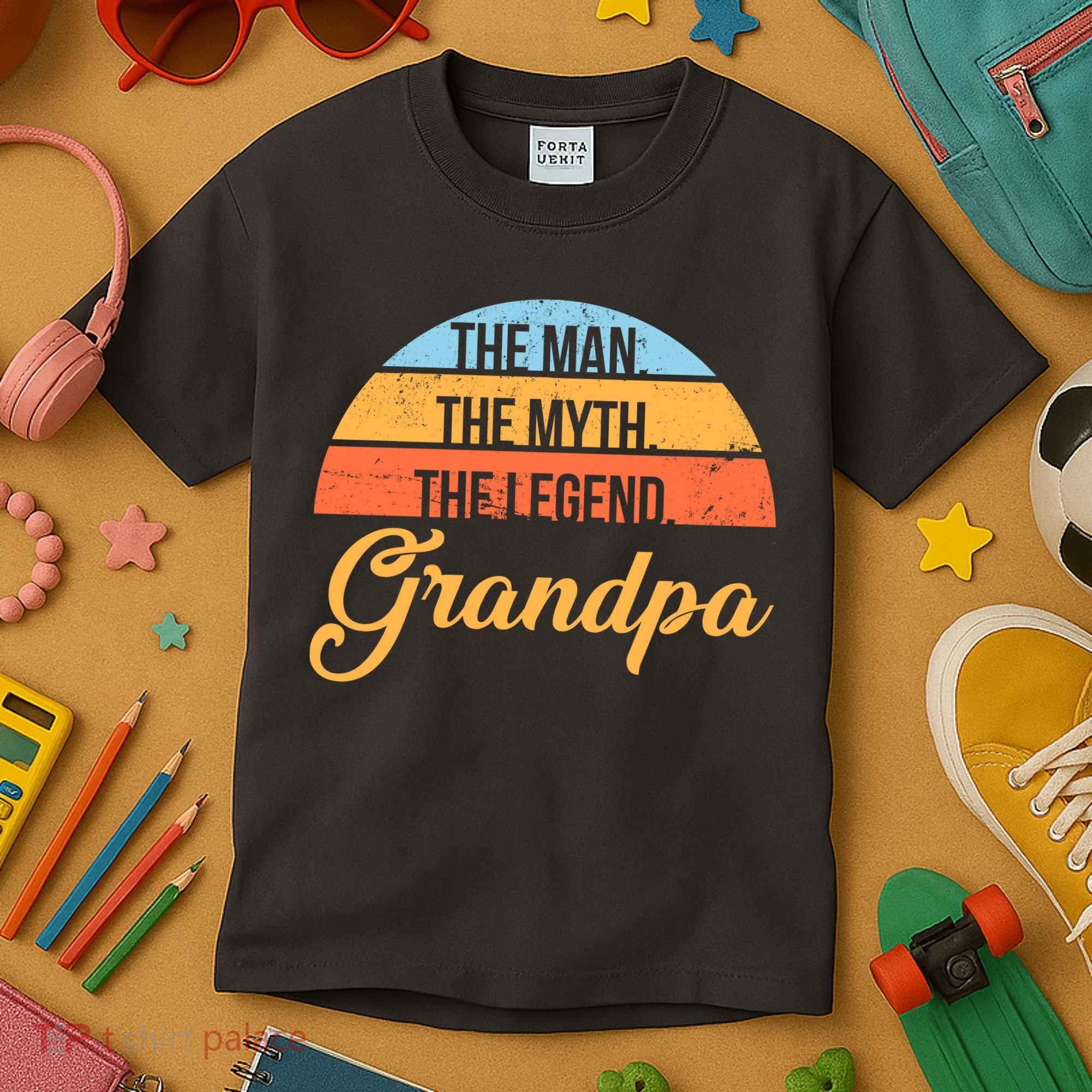 Grandpa The Man The Myth The Legend Saying Kids T-Shirt