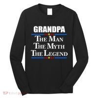 Grandpa The Man The Myth The Legend Stars Long Sleeve Shirt thumb 0