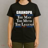 Grandpa The Man The Myth The Legend Stars T-Shirt thumb 4
