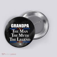 Grandpa The Man The Myth The Legend Stars Button thumb 0
