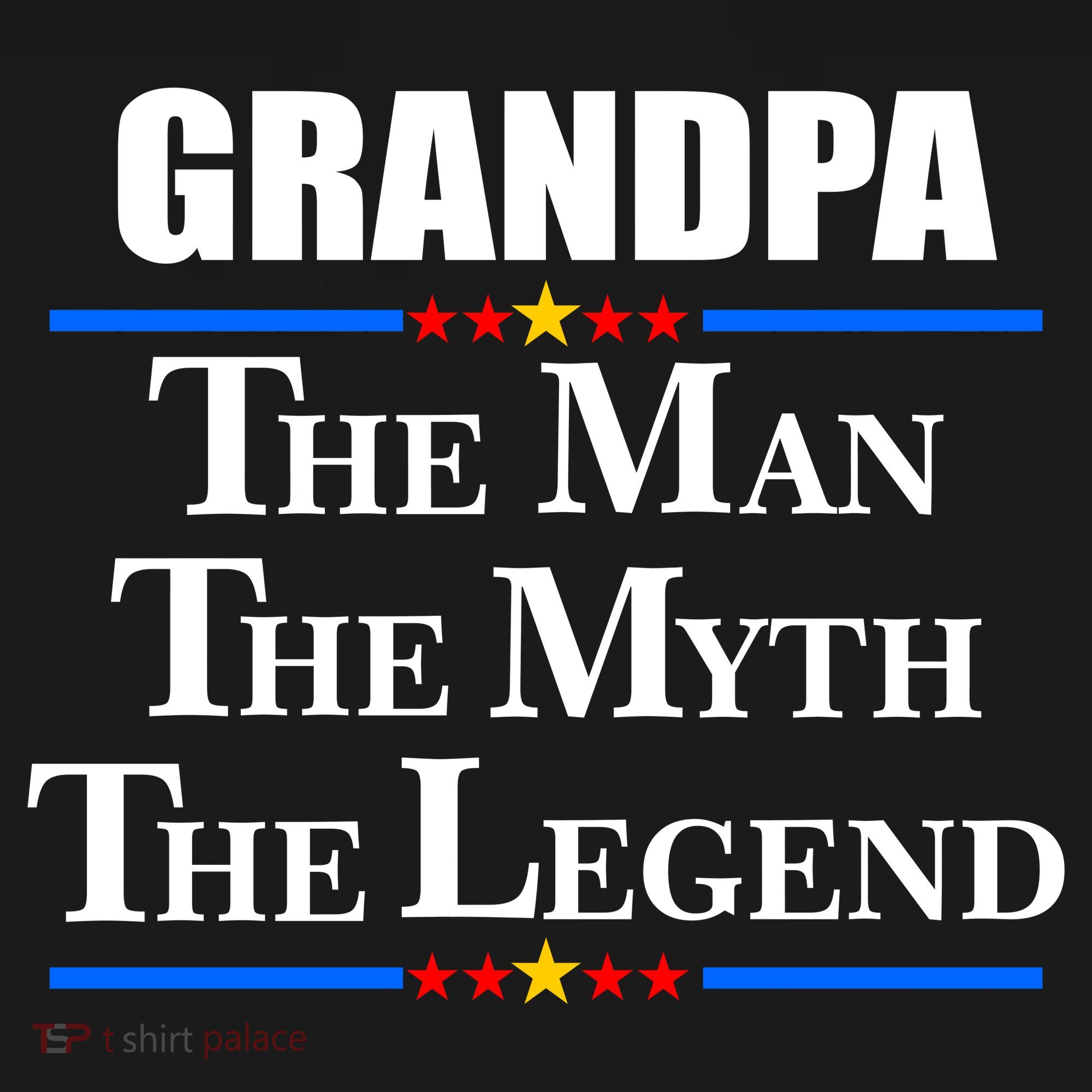 Grandpa The Man The Myth The Legend Stars Mousepad