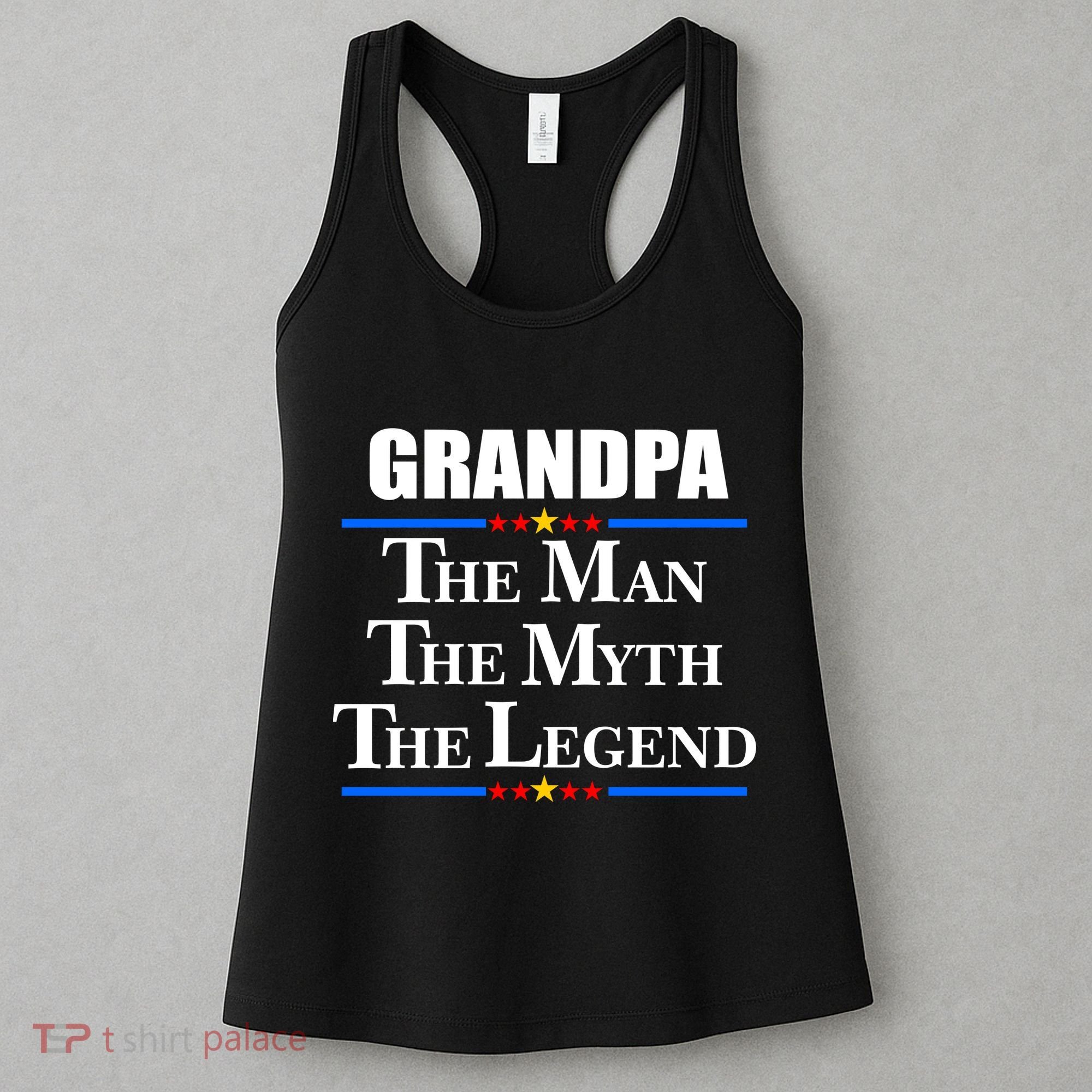 Grandpa The Man The Myth The Legend Stars Women's Tank Top