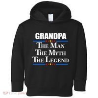 Grandpa The Man The Myth The Legend Stars Toddler Hoodie thumb 0