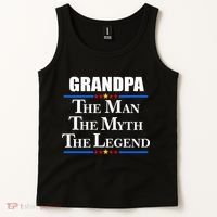 Grandpa The Man The Myth The Legend Stars Tank Top thumb 2