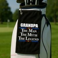 Grandpa The Man The Myth The Legend Stars Golf Towel thumb 2