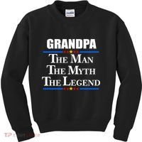 Grandpa The Man The Myth The Legend Stars Kids Sweatshirt thumb 0