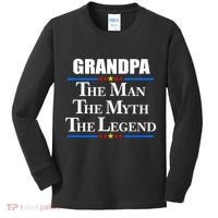 Grandpa The Man The Myth The Legend Stars Kids Long Sleeve Shirt thumb 0