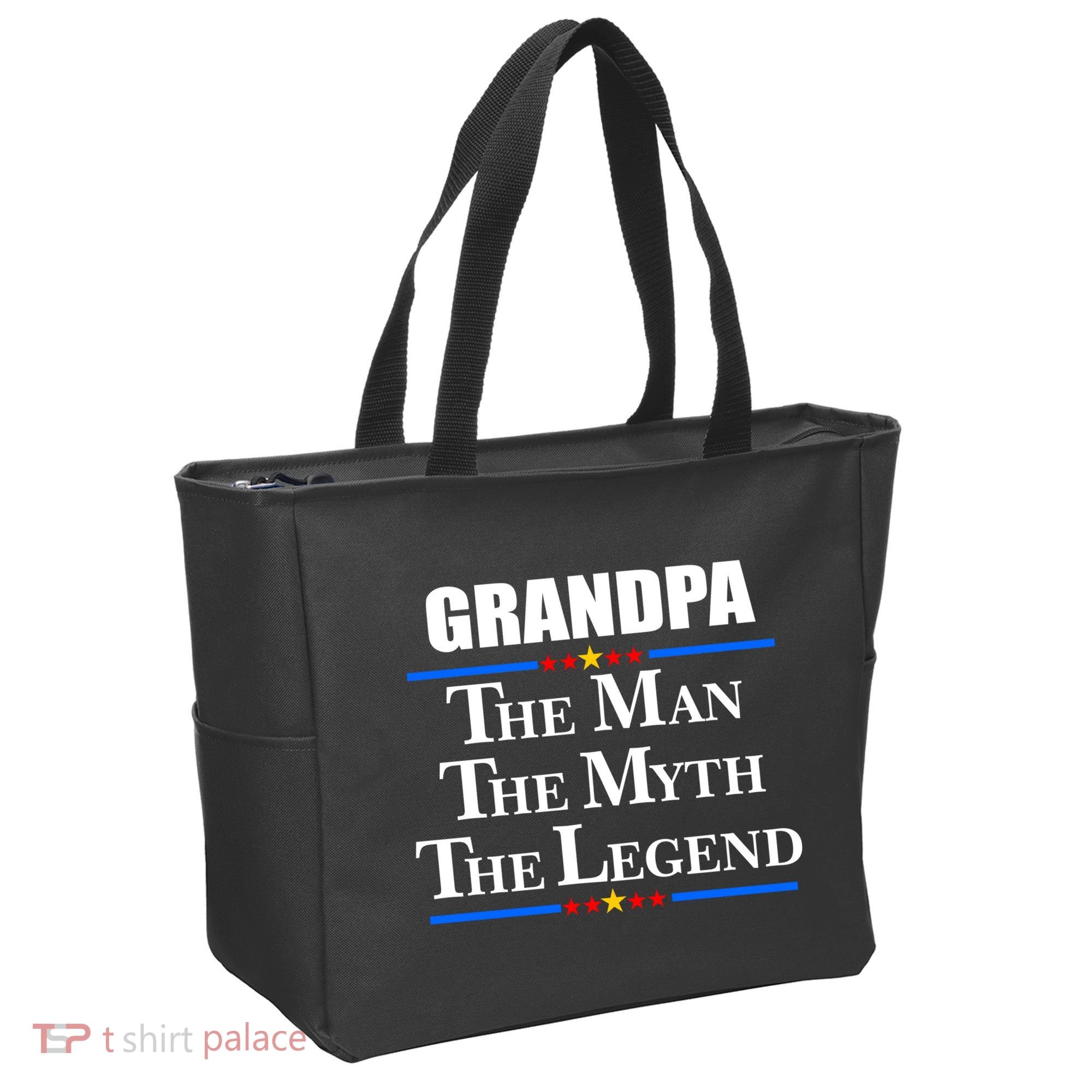 Grandpa The Man The Myth The Legend Stars Tote Bag