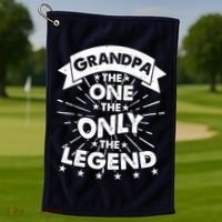 Grandpa The One The Only The Legend Golf Towel thumb 1