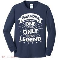Grandpa The One The Only The Legend Kids Long Sleeve Shirt thumb 0