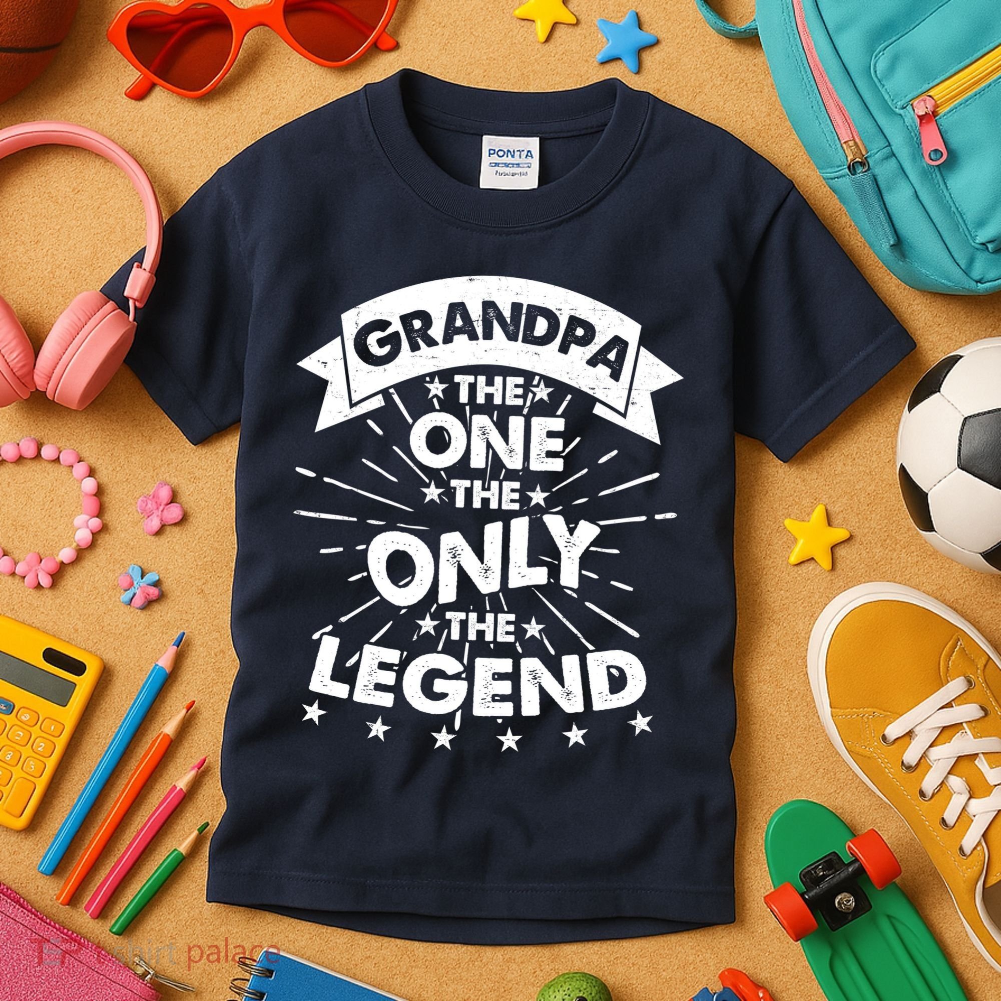 Grandpa The One The Only The Legend Kids T-Shirt