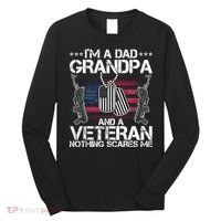 Grandpa Veteran Nothing Scares Me Long Sleeve Shirt thumb 0