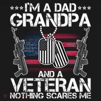 Grandpa Veteran Nothing Scares Me Sweatshirt thumb 3
