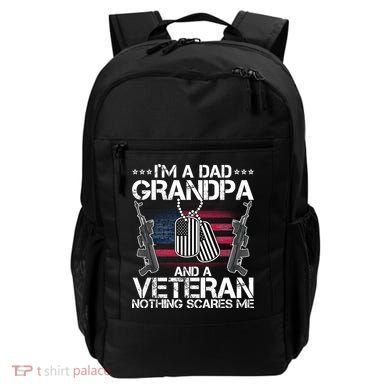 Grandpa Veteran Nothing Scares Me Backpack