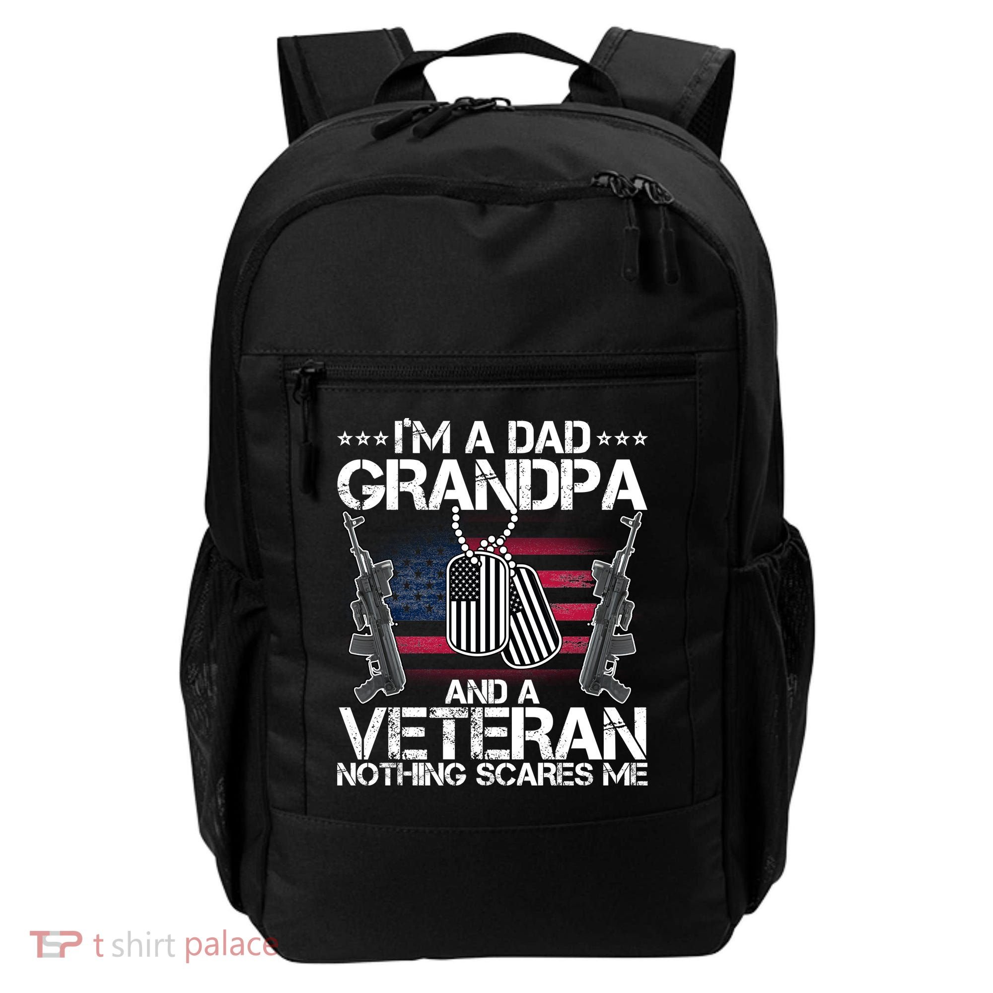 Grandpa Veteran Nothing Scares Me Backpack