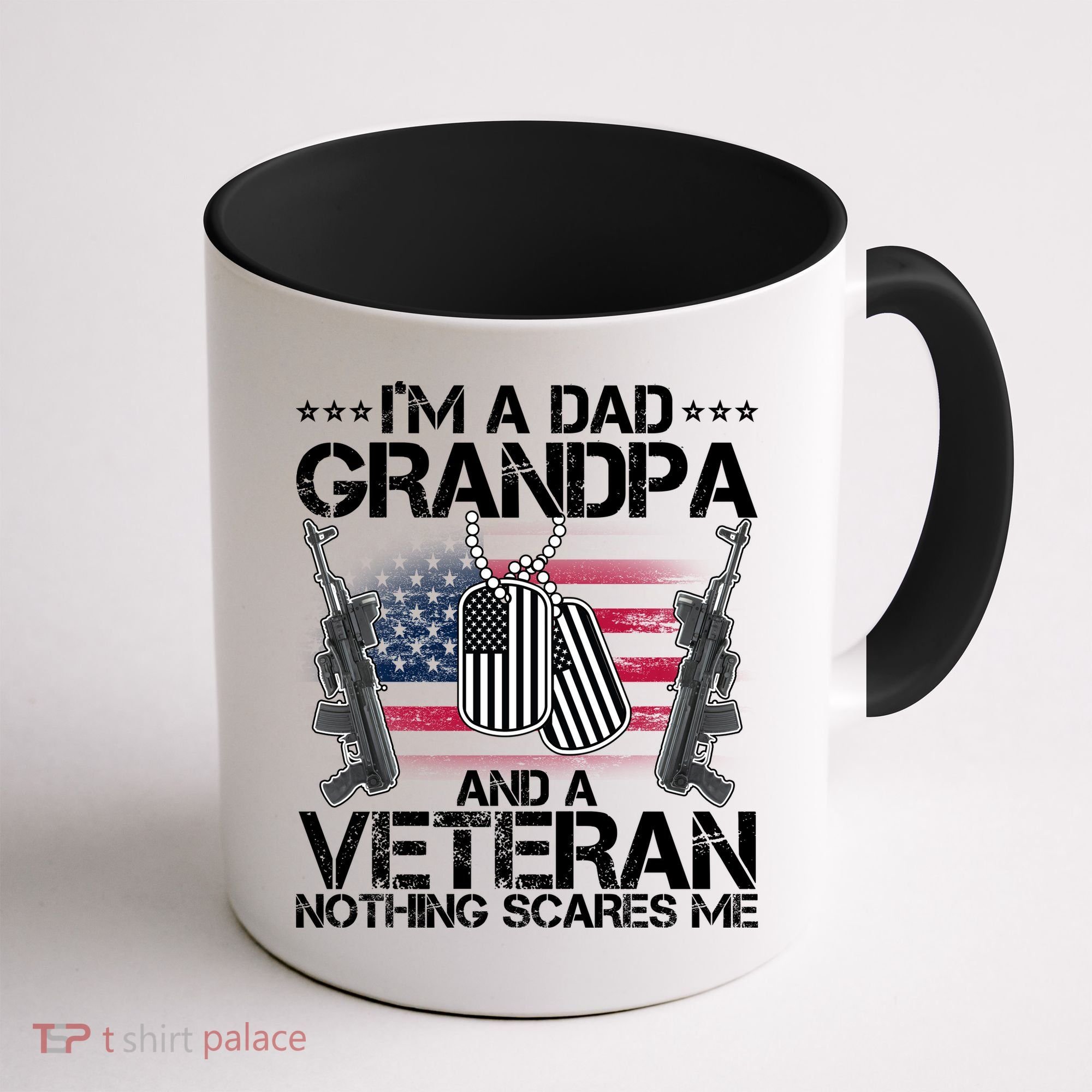 Grandpa Veteran Nothing Scares Me Coffee Mug
