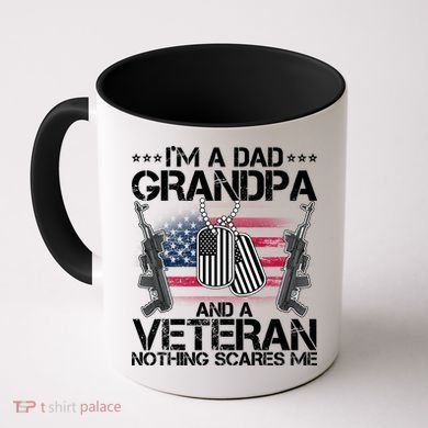 Grandpa Veteran Nothing Scares Me Coffee Mug