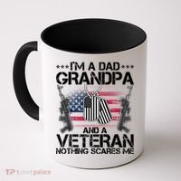 Grandpa Veteran Nothing Scares Me Coffee Mug thumb 0